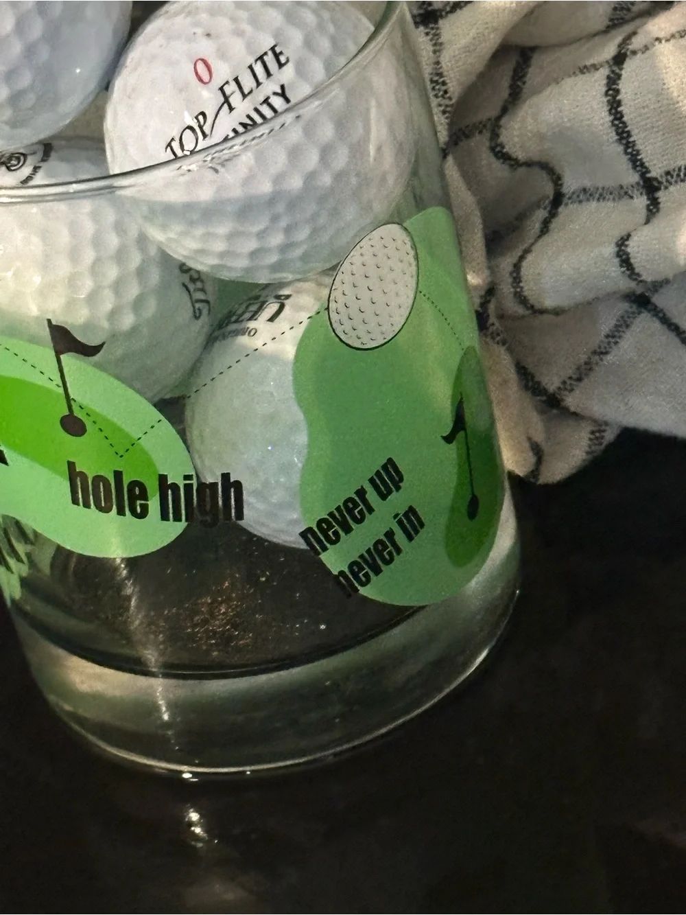 FORE! Golf-themed party Glass